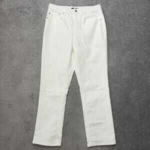 Frye Jeans Womens 4/27 White Straight Leg Stretch Denim Pants High Rise Casual